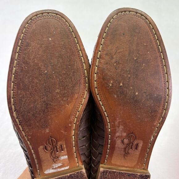Cole Haan Air Tremont Venetian Loafer Brown Woven Leather Slip On Shoe Mens 8 - Picture 13 of 16